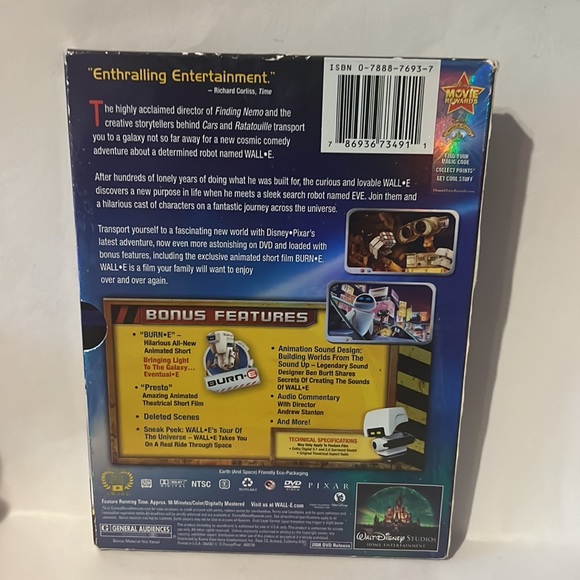 Wall-E (DVD, 2008) Disney Pixar - Picture 2 of 2